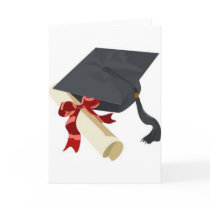 Graduation Cap & Diploma Greeting Card