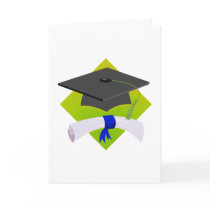 Graduation Cap & Diploma Greeting Card