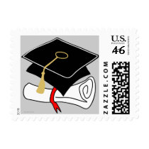 Graduation Cap Diploma Cartoon Postage stamps