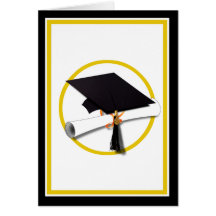 Graduation Cap & Diploma Greeting Card