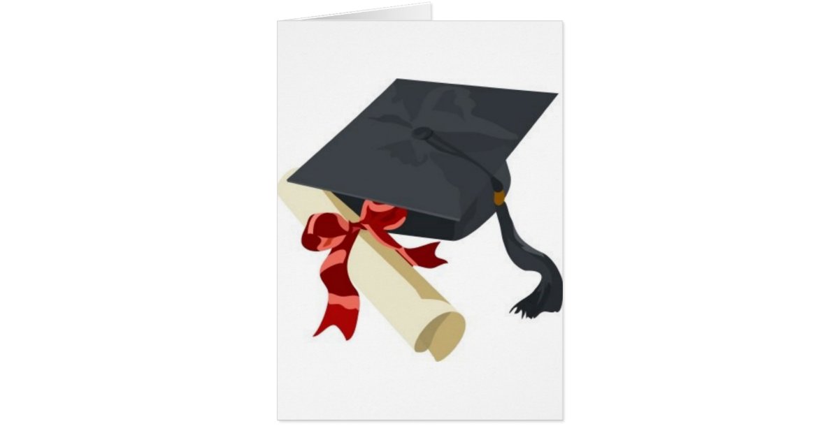 Graduation Cap & Diploma Greeting Card | Zazzle