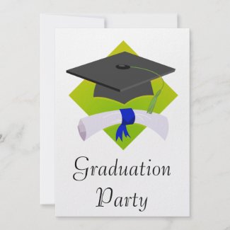 Graduation Cap & Diploma invitation