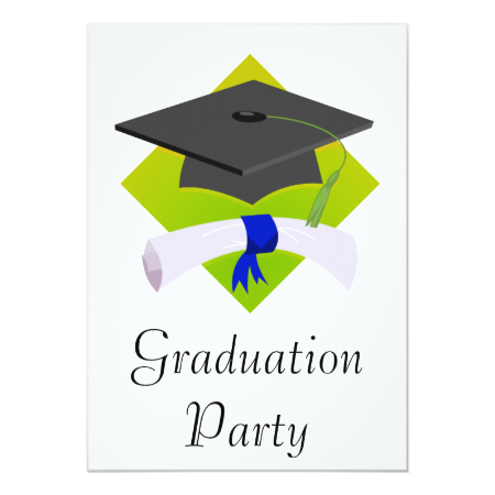 Graduation Cap & Diploma Invitation