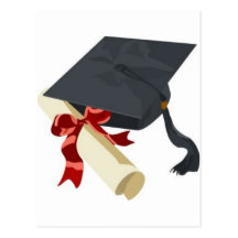Graduation Cap & Diploma Post Card