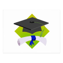 Graduation Cap & Diploma Post Card
