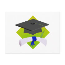 Graduation Cap & Diploma Post Card