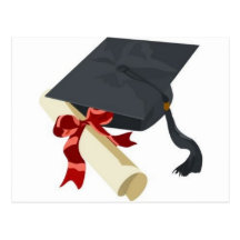 Graduation Cap & Diploma Postcard