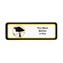 Graduation Cap & Diploma Return Address Labels
