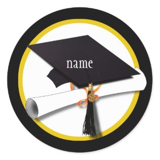 Graduation Cap & Diploma sticker