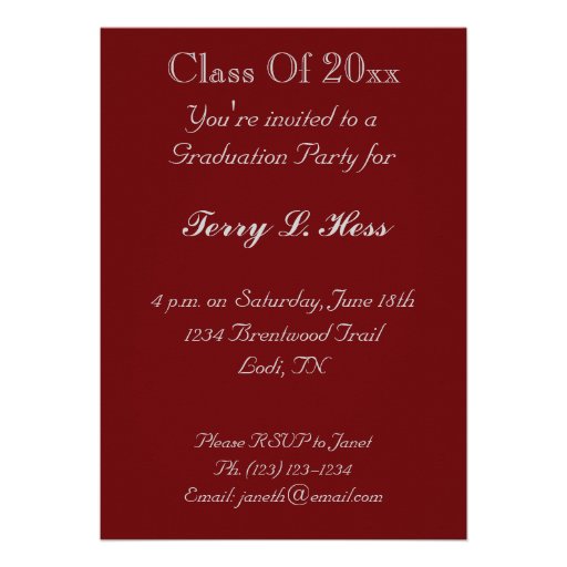 Graduation Cap Party Invitation