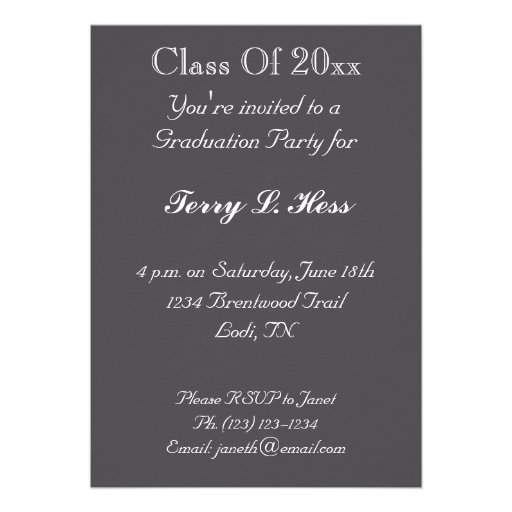 Graduation Cap Party Invitation