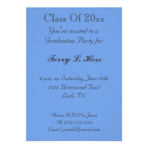 Graduation Cap Party Invitation