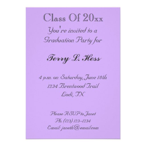 Graduation Cap Party Invitation