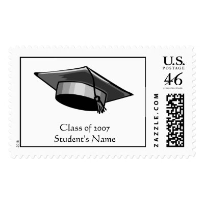 Graduation Cap Postage Stamp by occassionstamps