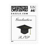 Graduation Cap RSVP -postage stamps
