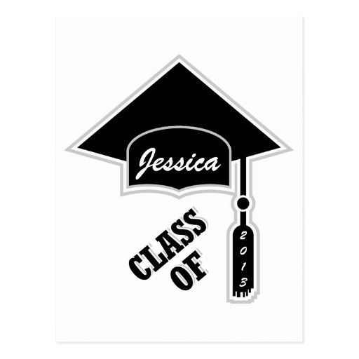 Graduation Cap Template Postcard Zazzle