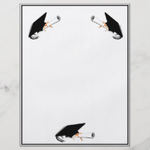 Graduation Cap Tilt  With  Diploma on Blank Flyers