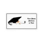 Graduation Cap Tilt  With  Diploma on Blank Personalized Address Label