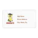 Graduation Cat Lover Labels
