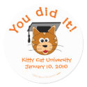 Graduation Cat Stickers Template sticker