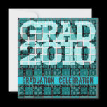 Graduation Celebration 2010 Mosaic Blue Invitation