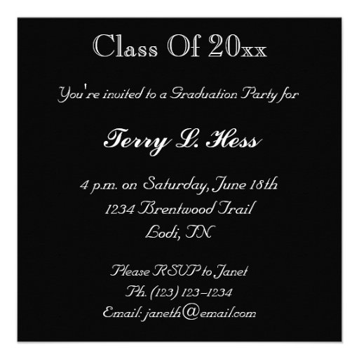 Graduation Celebration Party Invitation