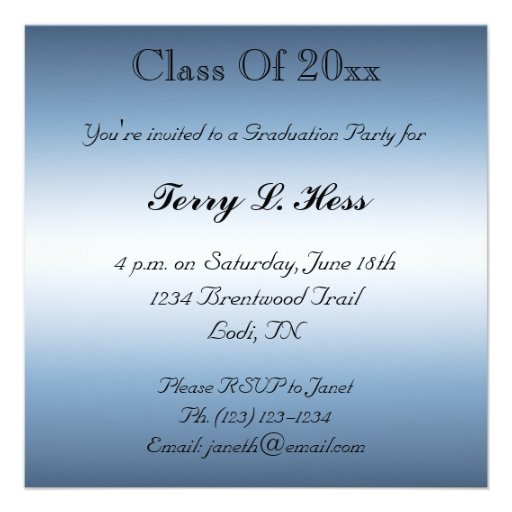 Graduation Celebration Party Invitation