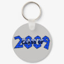 Graduation Class of 2009 Blue and Grey keychains