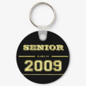 Graduation Class of 2009 Key Ring - Black and Gold keychains by class_of_store Graduation Class of 2009 Key Ring - Black and Gold keychains