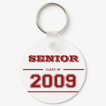 Graduation Class of 2009 Key Ring - Red and White keychains by class_of_store Graduation Class of 2009 Key Ring - Red and White keychains