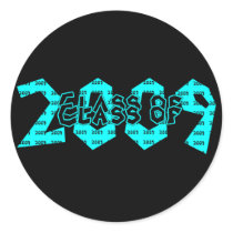 Graduation Class of 2009 Teal Sticker by DragonCat Graduation Class of 2009 Teal Sticker