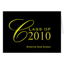 Graduation Class of 2010 - School Colors Cards cards