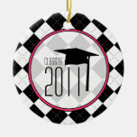 Graduation Class of 2011 Black Argyle Christmas Ornament