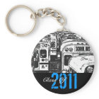 Graduation Class Of 2011 Keychain Grey Bus keychain