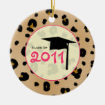 Graduation Class of 2011 Leopard Print & Pink Christmas Ornaments