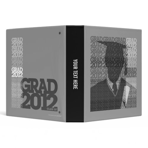 Graduation Class of 2012 Binder Gown Boy zazzle_binder