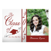 Graduation Class of 2013 Photo Red Card