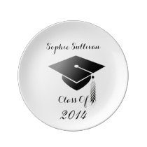 Graduation Class of 2014 With Cap Porcelain Plate at Zazzle