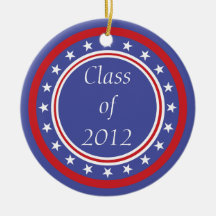 Graduation Class - Patriotic Stars and Stripes Christmas Ornament