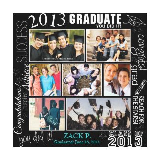 Graduation Collage - Fully Customizable - Gallery Wrapped Canvas