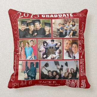 Graduation Collage - Fully Customizable - Pillows