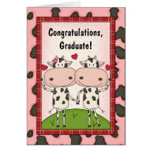 Graduation Congratulations - Cows Greeting Cards