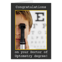 Graduation -Eye Doctor Optometry Cards