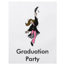 Graduation Girl Toss Flyer Design