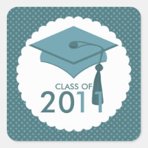 Graduation Hat Class of Stickers