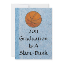 Graduation Invitation - Basketball Theme