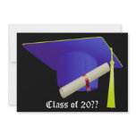 Graduation Invitation Blue Cap
