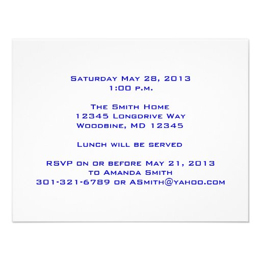 Graduation Invitation - Blue Cap and Tassle