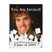 Graduation Invitation-Change Background/Font Color postcards by samack Graduation Invitation-Change Background/Font Color postcards