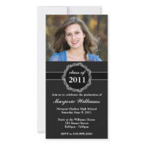 Graduation Invitation Class of 2011 Personalized Photo Card
